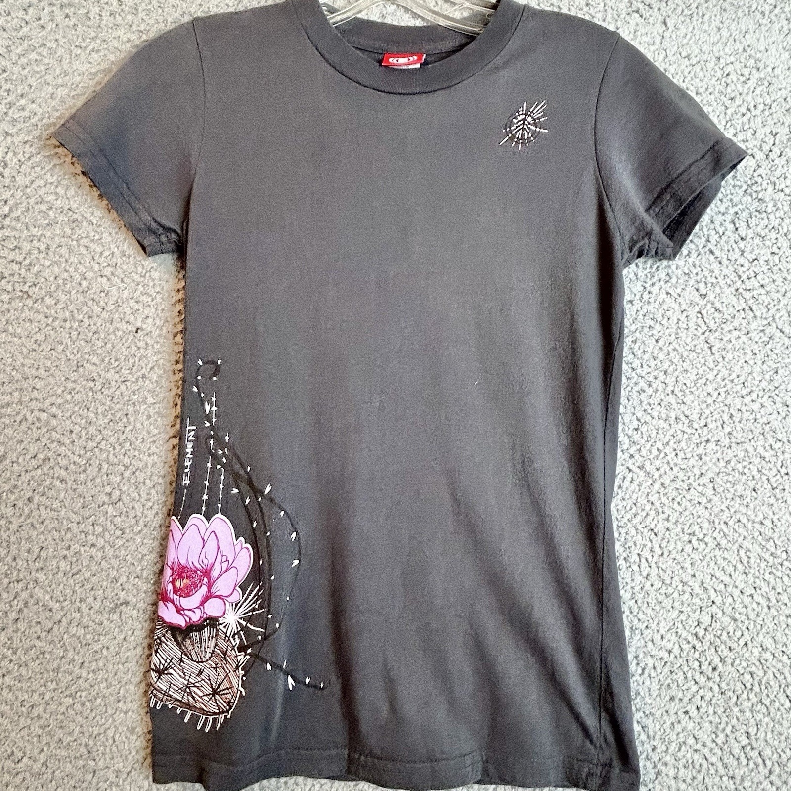 Vintage Womens Element Skateboarding TShirt Y2k Mtv Bam Margera Babydoll Top